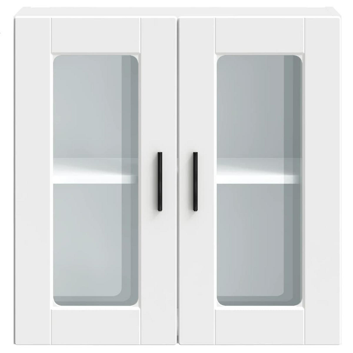 KÜCHENOBERSCHRANK Porto mit 2 Glas Türen 60/31/60 cm aus Holzwerkstoff Weiß - Weiß, Holz (60/60/31cm) - vidaXL