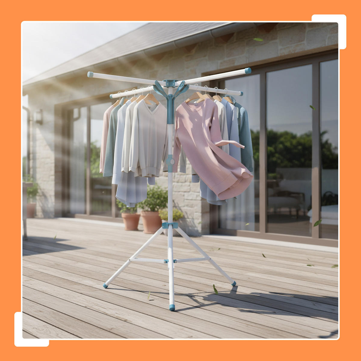 SUŠIAK na prádlo - biela, kov/plast (120/200/120cm) - Relaxdays