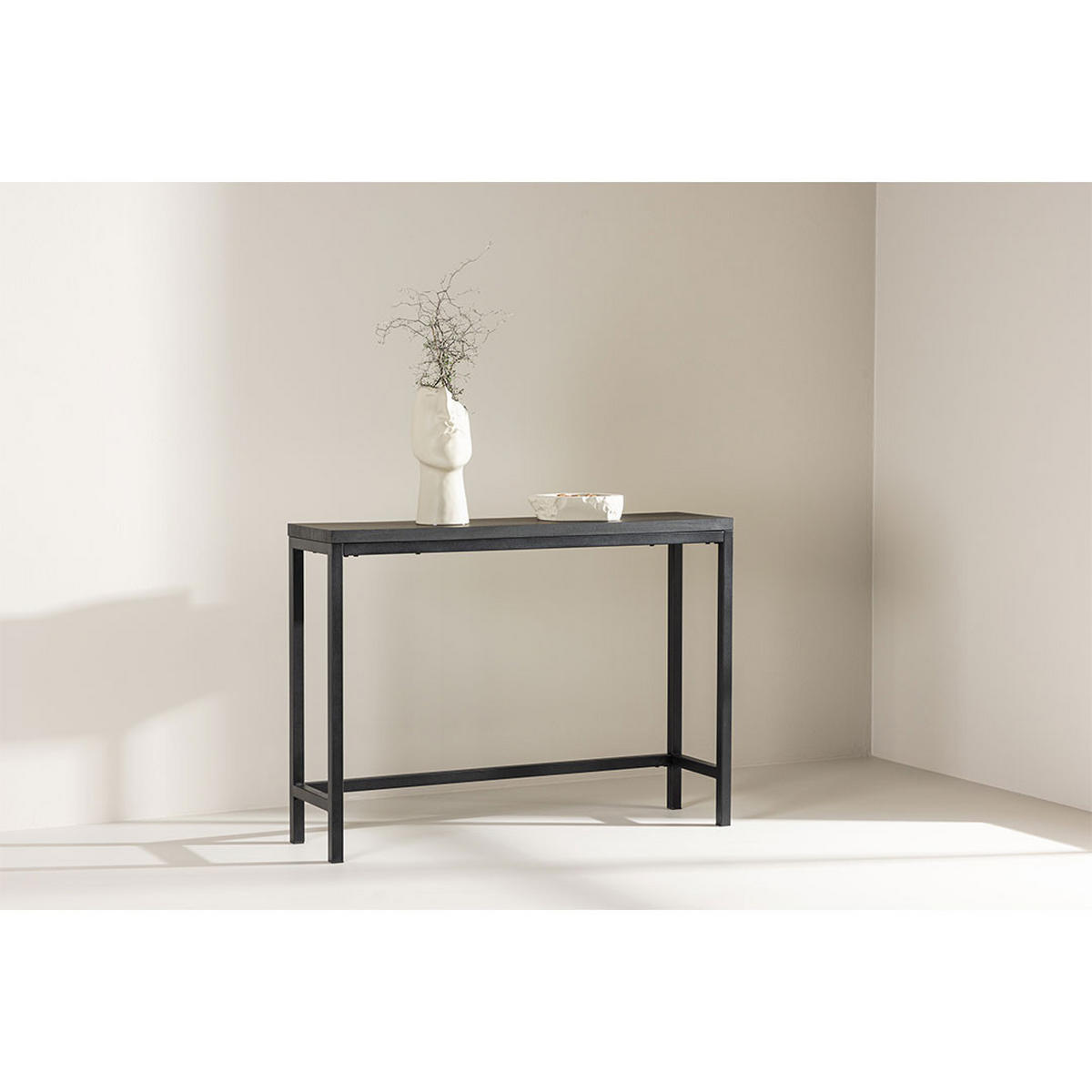 KONSOLENTISCH, Rise, Schwarz, Stahl, 30 x 110 x 80 cm - Schwarz, Metall (110/30/80cm) - ebuy24