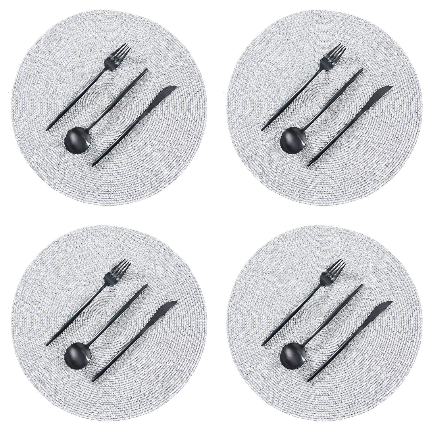 Butlers Platzsets Silber 38x38 cm