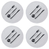 PLATZSETS (4er-Set) Ambiente - Silberfarben, Kunststoff (38/38cm) - Butlers