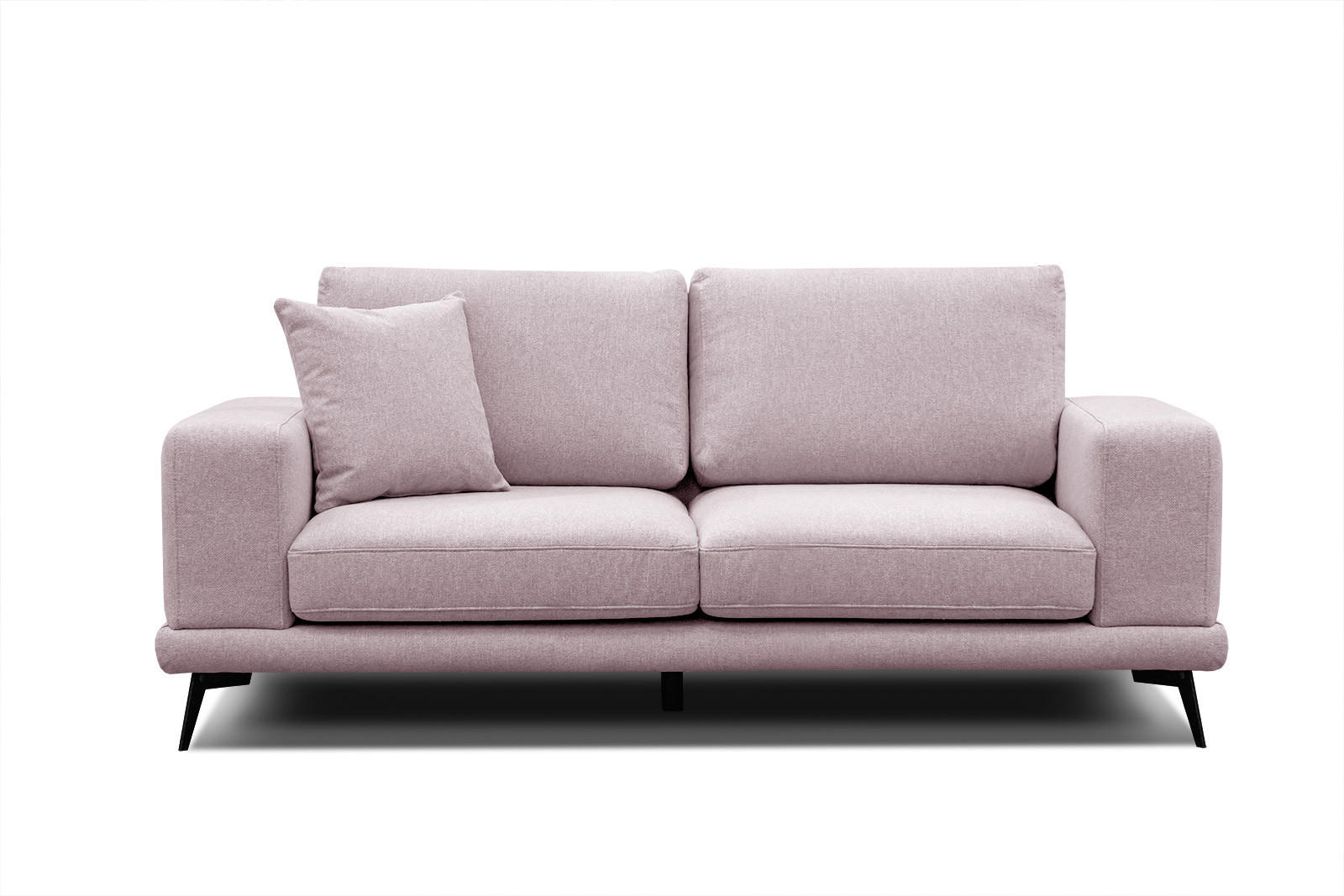 SOFA MEDIOLANE 2,5-Sitzer, rosa - Rosa, Holzwerkstoff/Textil (203/87/96cm) - Courtois Laville