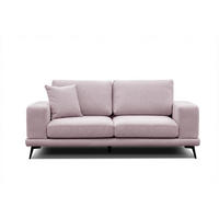 SOFA MEDIOLANE 2,5-Sitzer, rosa - Rosa, Holzwerkstoff/Textil (203/87/96cm) - Courtois Laville