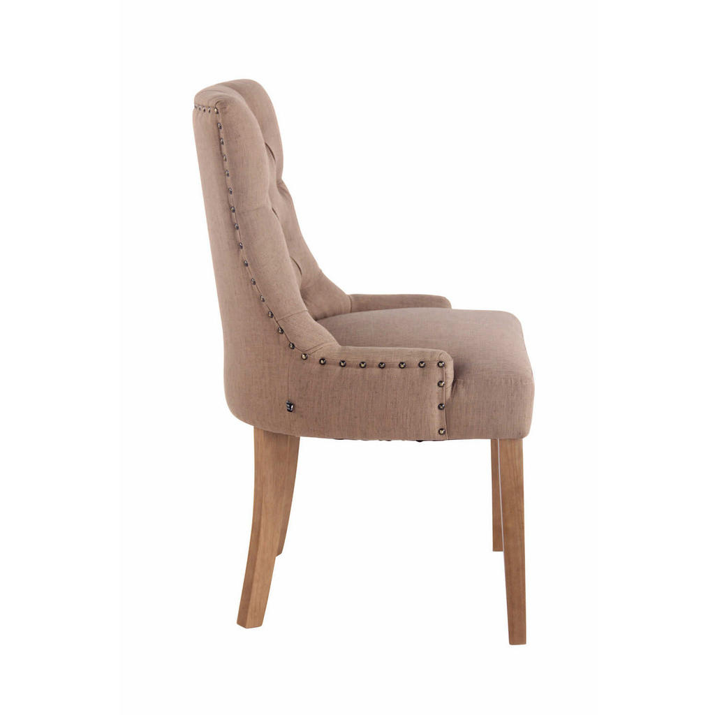 Thumbnail - TPFLiving Esszimmerstuhl, Taupe, Textil, 55x92x58 cm, Esszimmer, Stühle, Esszimmerstühle, Vierfußstühle