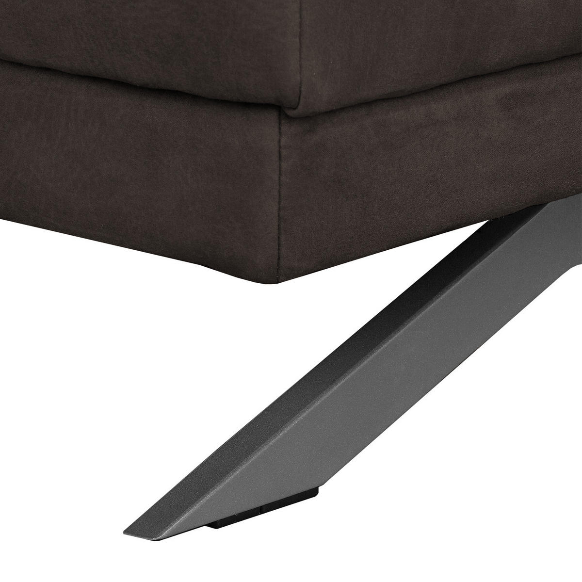 3-SITZER SOFA - Antiklederlook - Graubraun, Textil (236/81/89cm) - home24