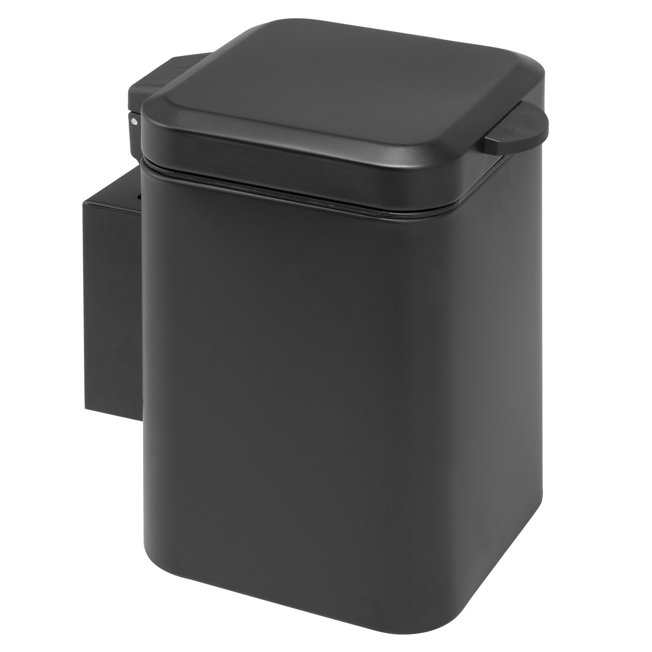 WAND-KOSMETIKEIMER 3 Liter, schwarz - Schwarz, Metall (16/24/23cm) - bremermann