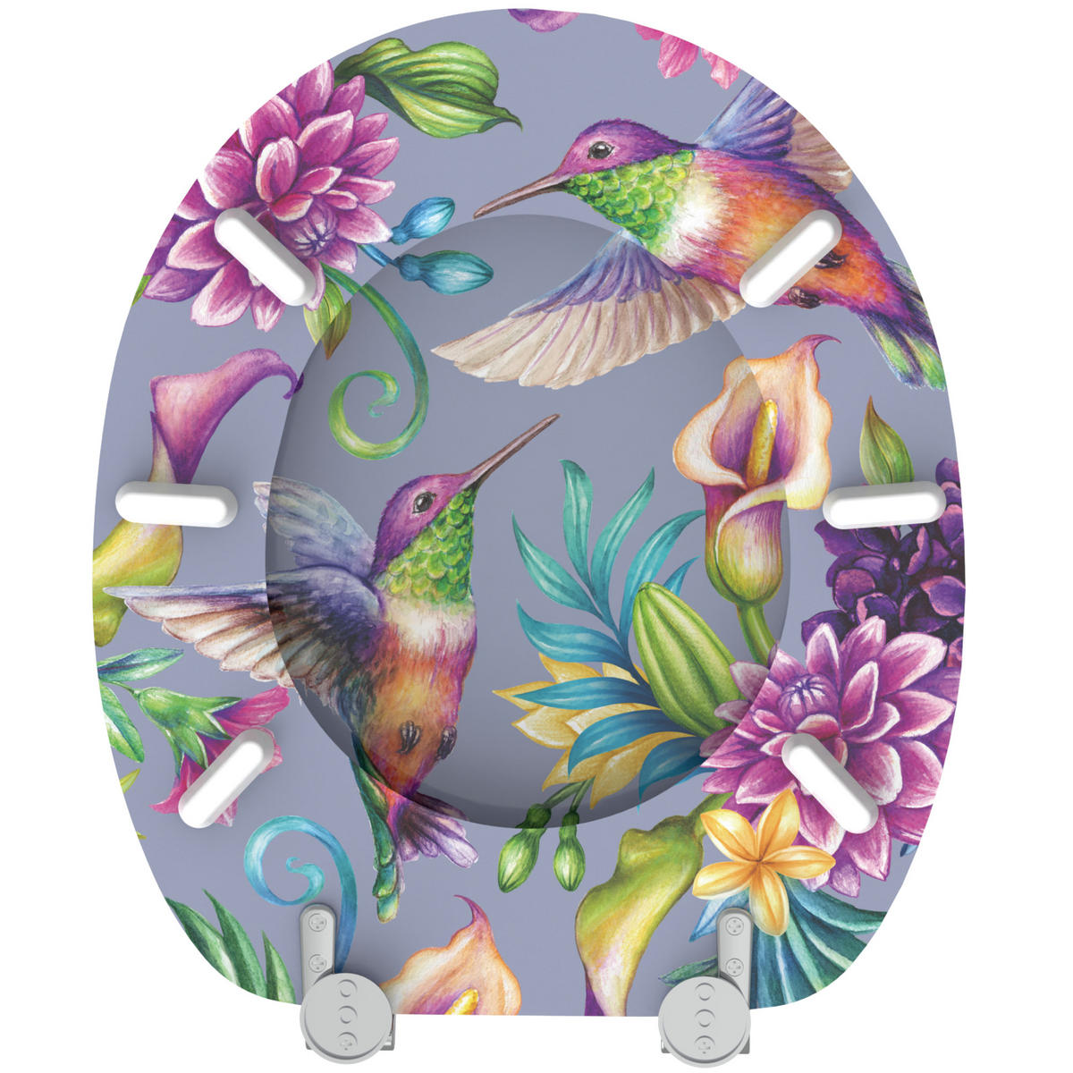 WC-SITZ Kolibri - Lila, Holzwerkstoff (38/6/47cm) - Sanilo