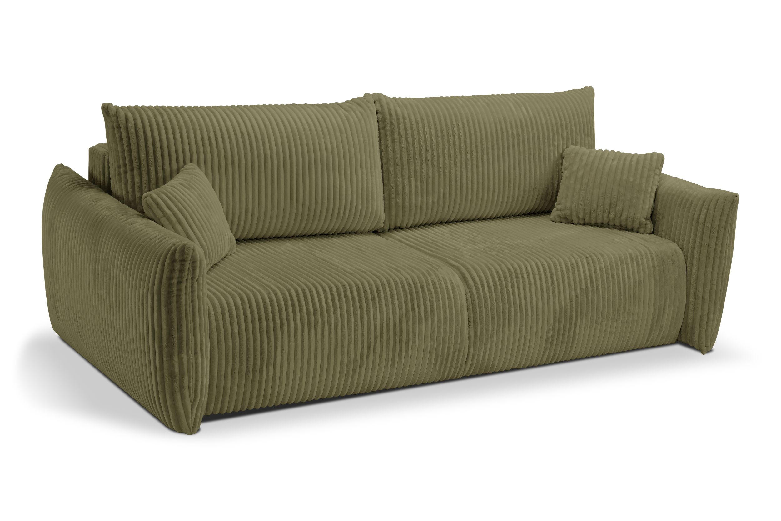 SOFA Hallora - Olive (Tilia 37) - Olivgrün, Holzwerkstoff (240/88/108cm) - Möblo