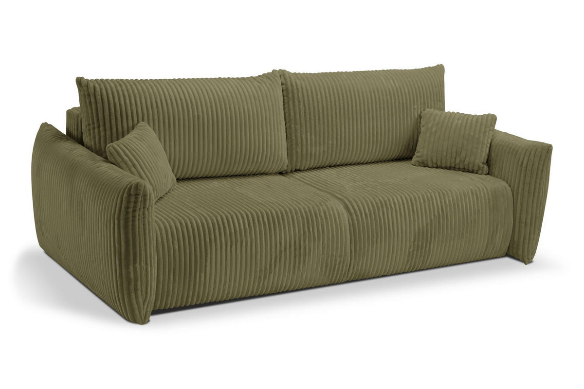 SOFA Hallora - Olive (Tilia 37) - Olivgrün, Holzwerkstoff (240/88/108cm) - Möblo