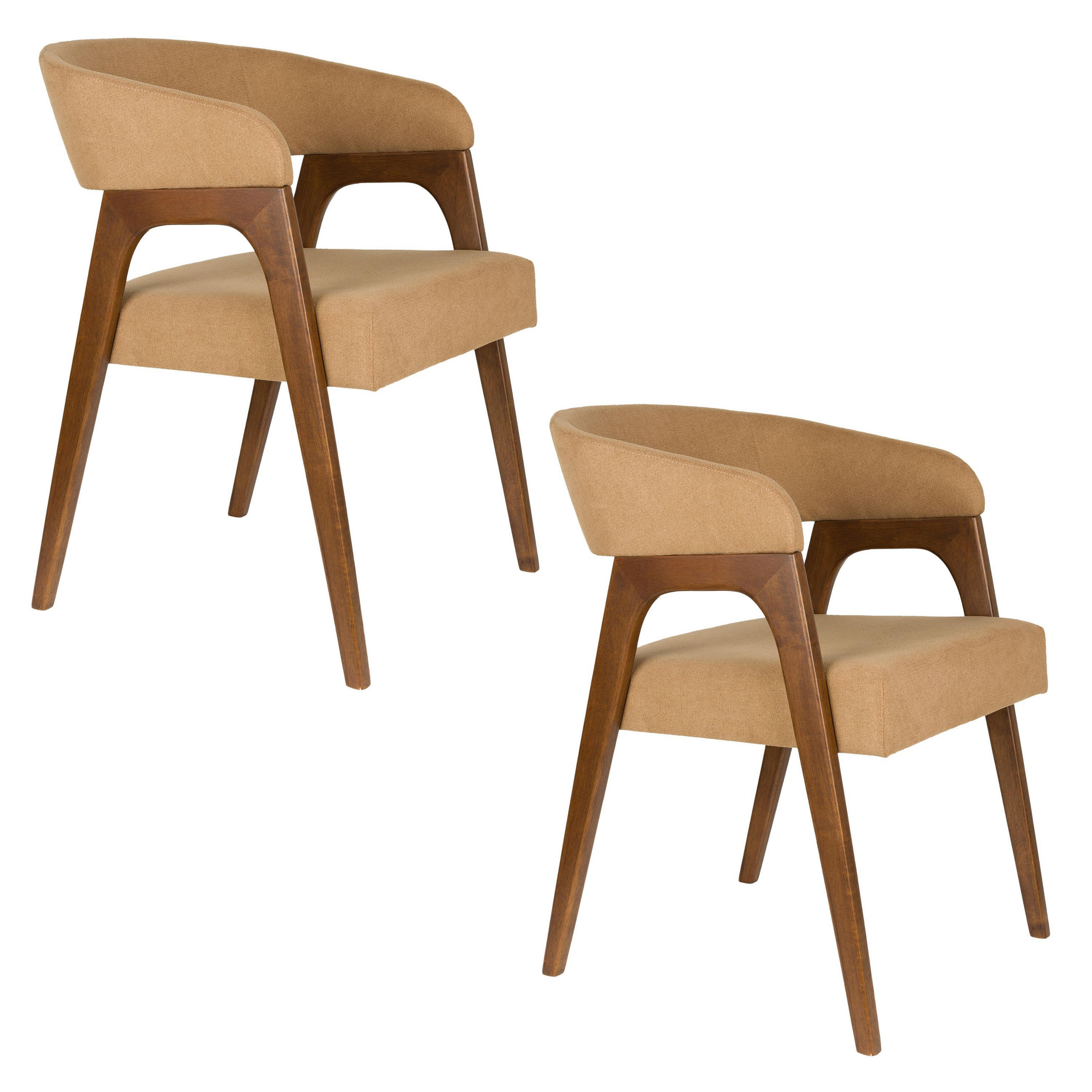 ESSZIMMERSTUHL Adamello Beige - 2 er Set - Beige, Textil (54.5/74/58cm) - Dutchbone