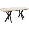 ESSTISCH Olivia ausziehbar rechteckig, Sonoma Eiche 200-280/100/76 - Schwarz/Sonoma Eiche, Holzwerkstoff/Metall (200/100/76cm) - WFL GROUP