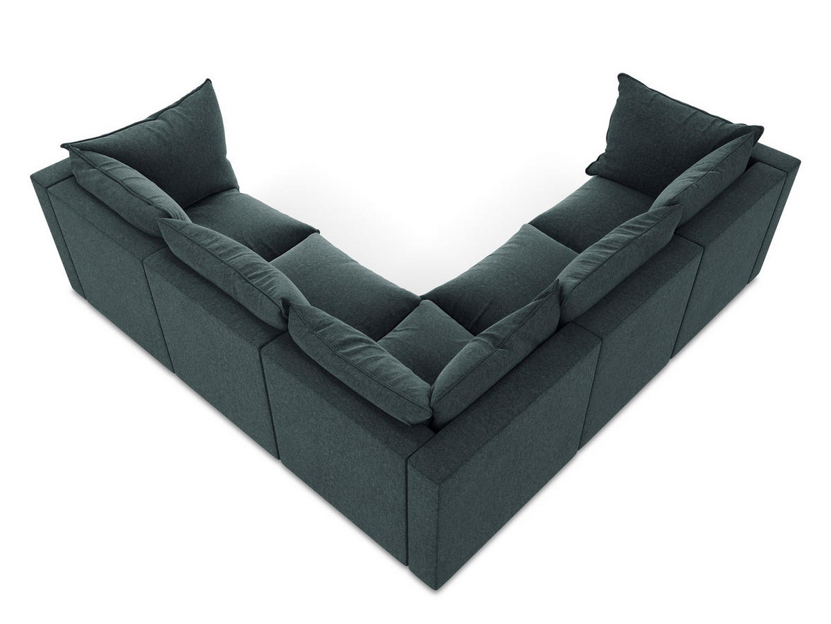 SOFAELEMENT Strukturstoff Blau - Pastellblau/Schwarz, Holzwerkstoff/Kunststoff (75/77/90cm) - Makamii