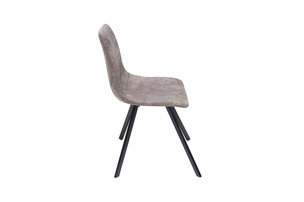 STUHL AMSTERDAM CHAIR Microfaser Grau 85 cm - Taupe/Schwarz, Textil/Metall (47/83/59cm) - riess-ambiente