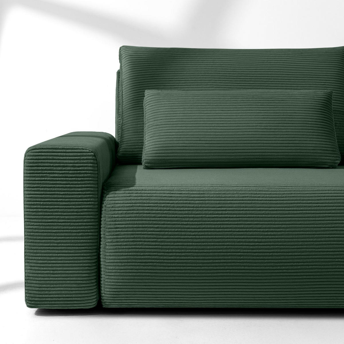 3-SITZER SCHLAFSOFA MOLLIS, Corduroy, Dunkelgrün - Dunkelgrün, Holz/Holzwerkstoff (250/93/108cm) - KONSIMO®