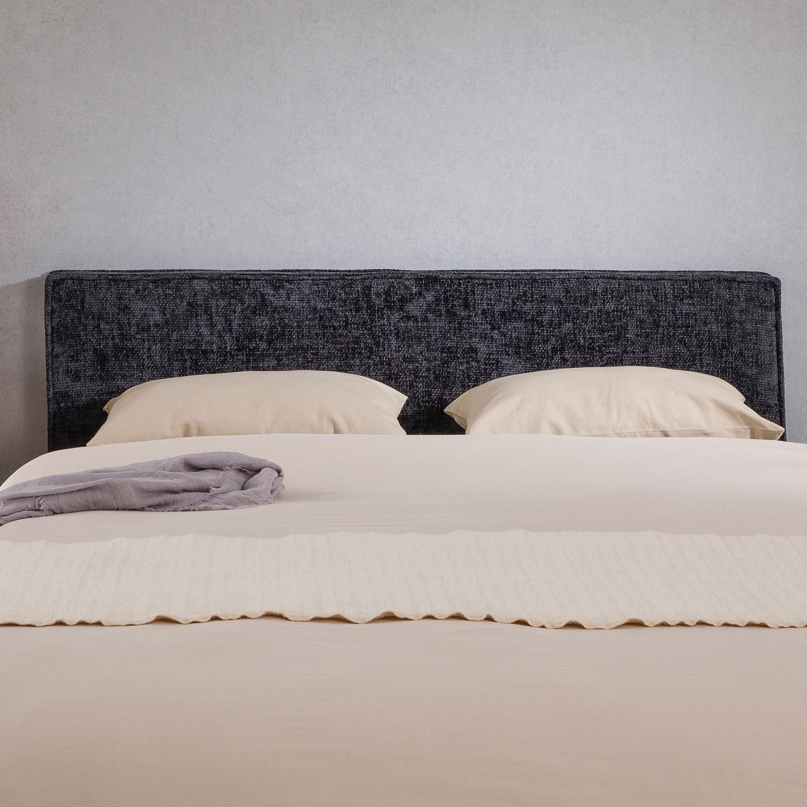 KOPFTEIL ELOWA 160X190 CM - Schwarz, Textil (161/59/6cm) - IDIMEX