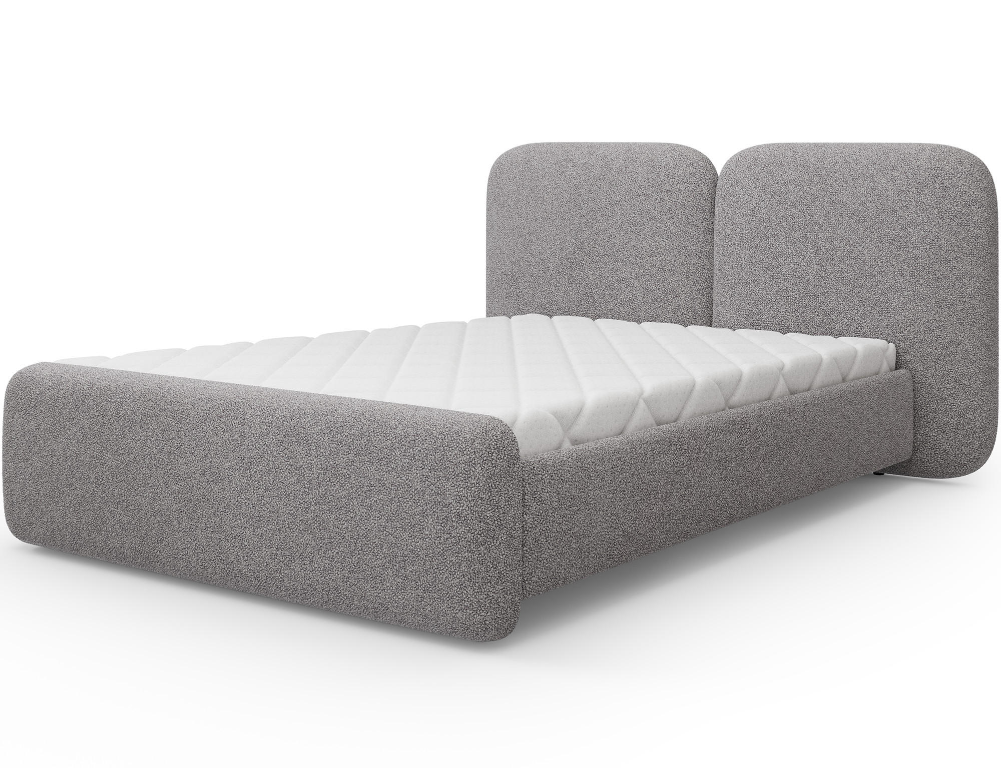POLSTERBETT Ollival 180x200 cm mit Bettkasten und Metallrahmen – Modernes Designbett ohne Matratze - Grau, Kunststoff (180/200cm) - Wohnideebilder
