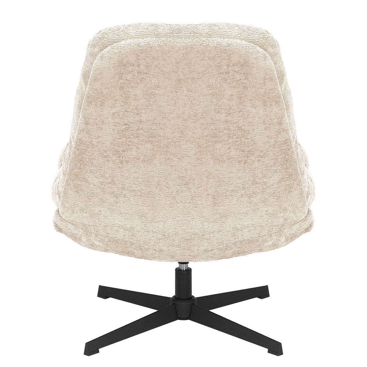 RELAXSESSEL - Chenille - Beige/Schwarz, Textil/Metall (84/88/94cm) - home24