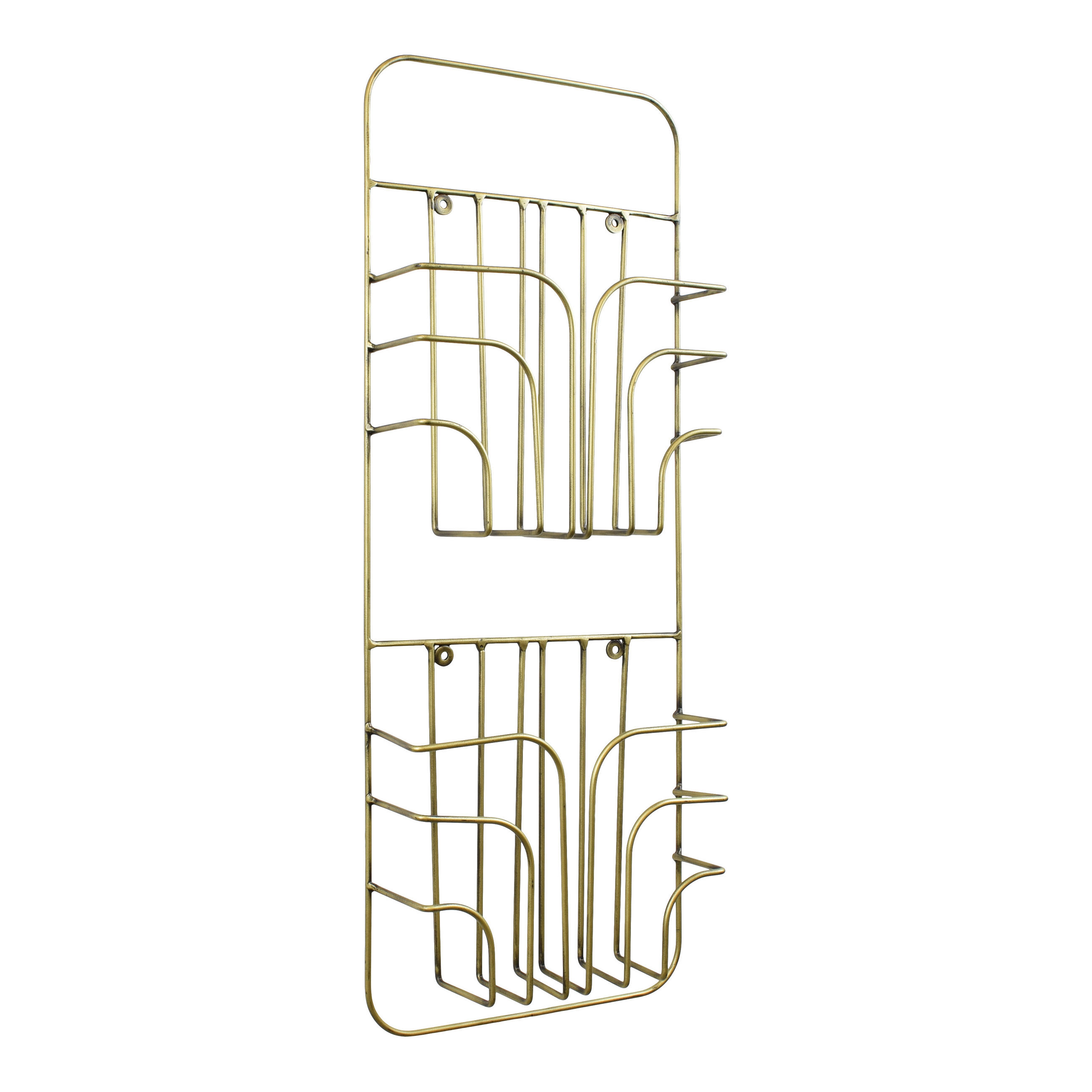 ZEITSCHRIFTENSTÄNDER Rowan Messing - Messingfarben, Metall (27/75/8cm) - LOFT42