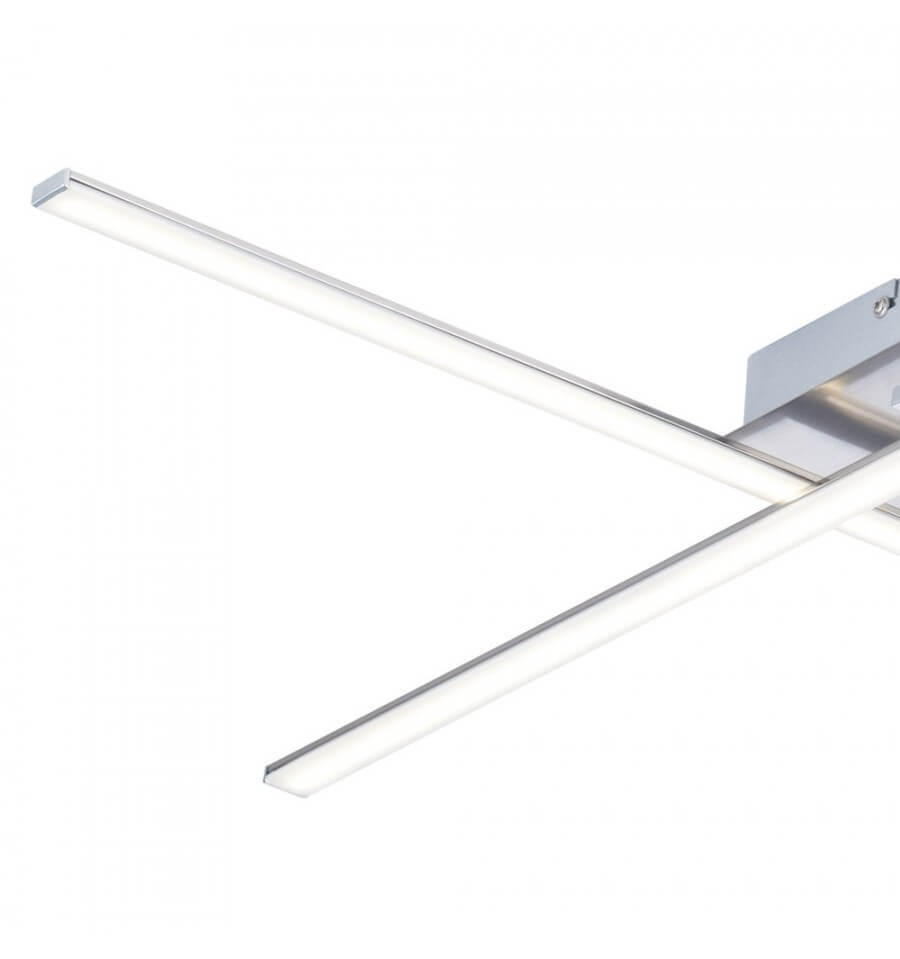 Kosilum Deckenleuchte Nickel 75x8.5x75 cm
