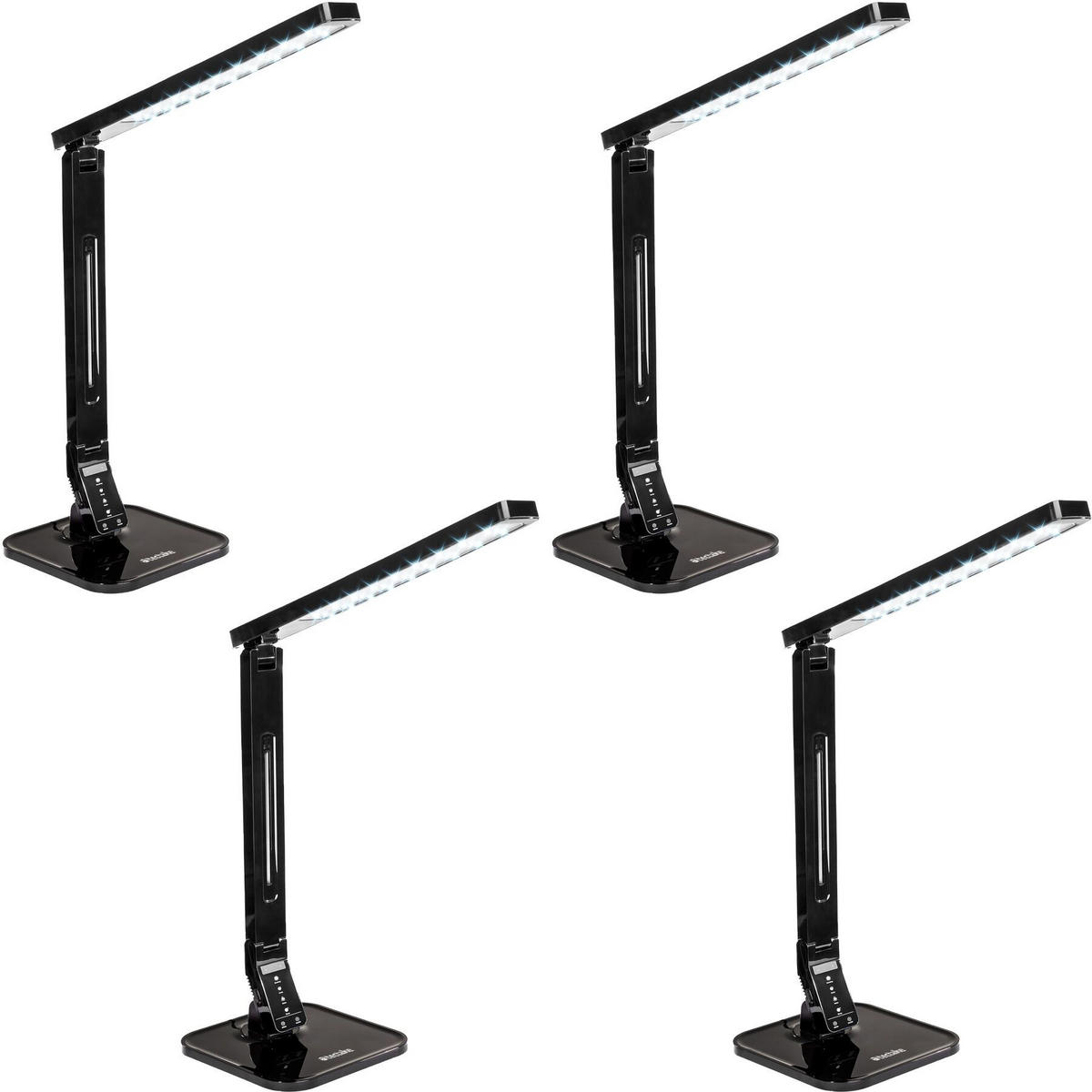 SCHREIBTISCHLAMPE ,inklusive USB-Anschluss,schwarz - Schwarz, Kunststoff (46/2.1/18cm) - tectake