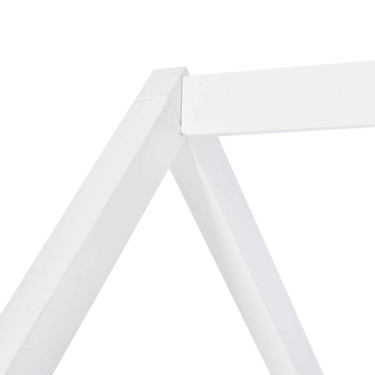 HAUSBETT 90/200 cm DE-00429, in Weiß, 2 Schubladen und Fenstern - Weiß, Holz (90/200cm) - ComfortXL