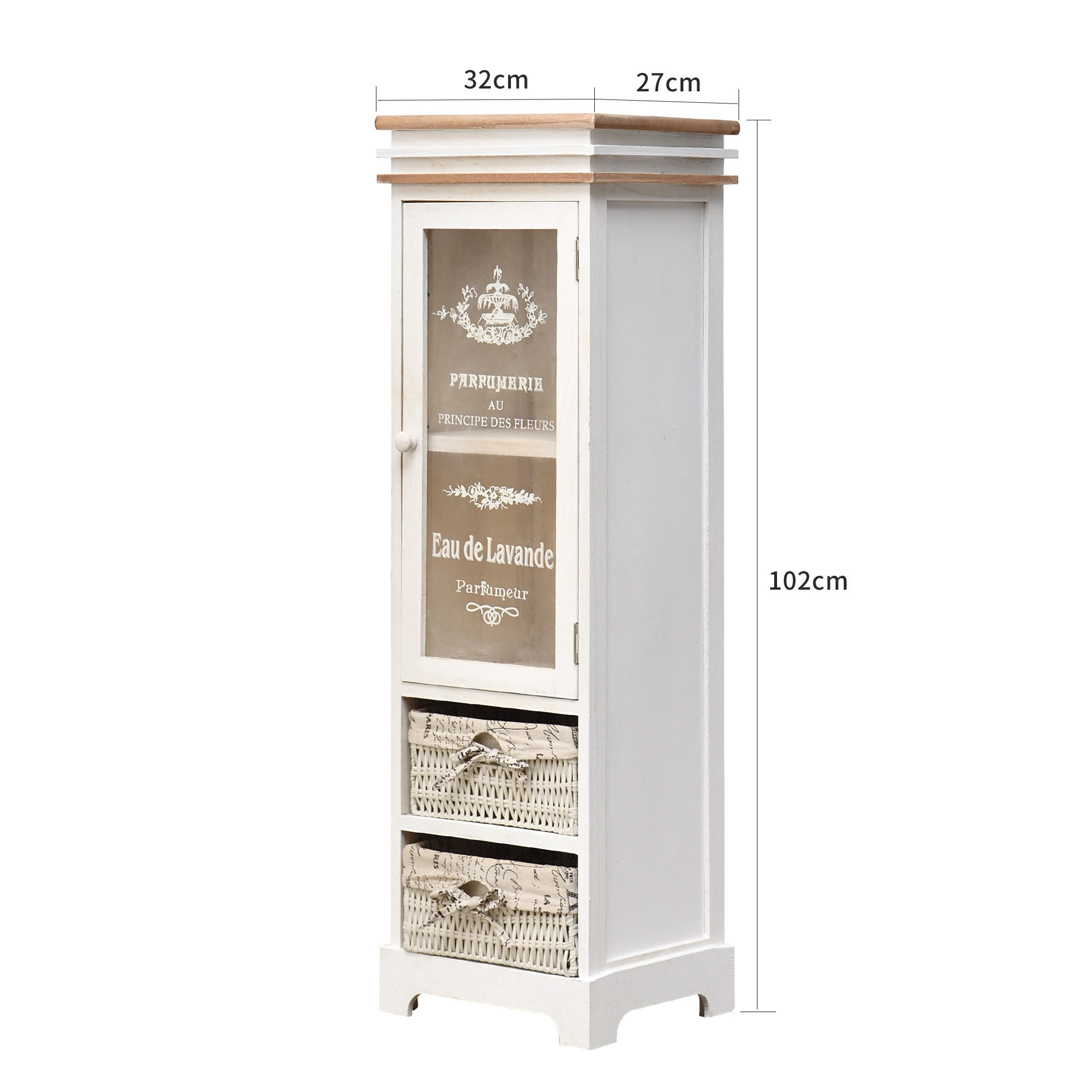 Thumbnail - Mobili Rebecca Standvitrine, Weiß, Holz, Rechteckig, 27x102x32 cm, Wohnzimmer, Wohnwände, Vitrinenschränke