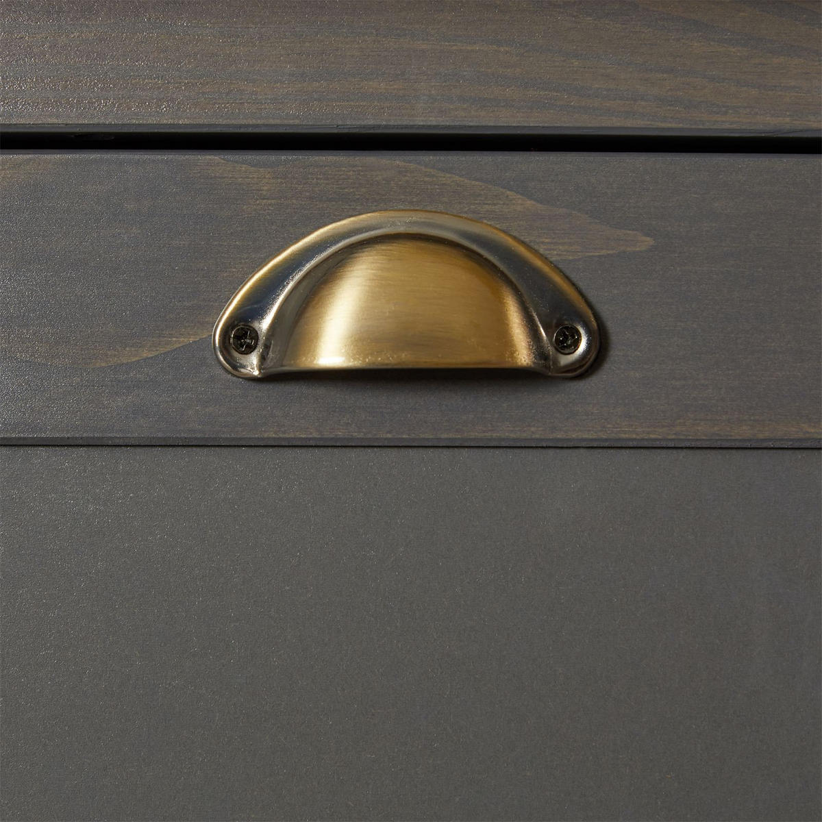 KOMMODE BOLTON anthrazit/braun - Anthrazit/Braun, Holz (91/93/40cm) - IDIMEX