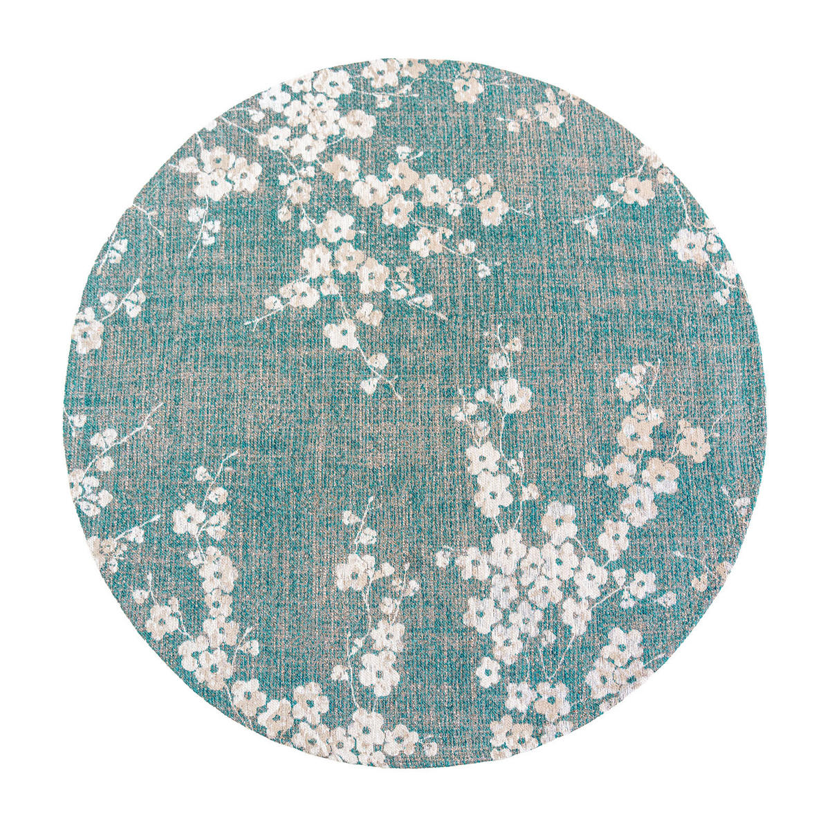 TEPPICH Lake Blue Sakura 240/240 cm - Blau, Textil (240/240cm) - Louis De Poortere