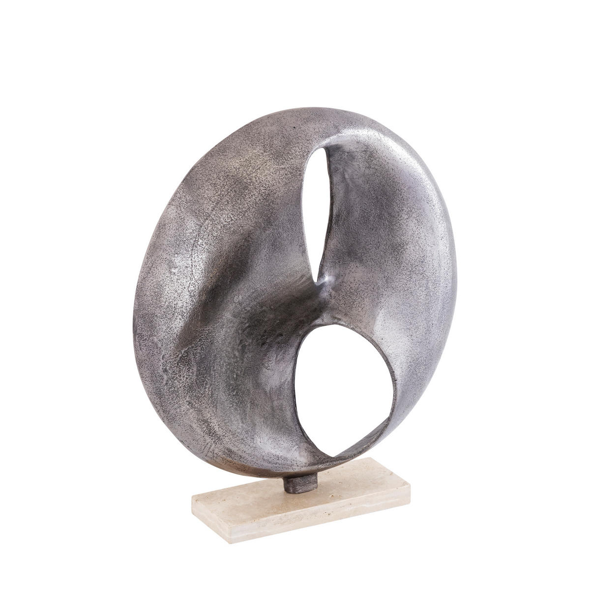 SKULPTUR Deuie Silber 45/10/50cm - Silberfarben, Metall (10/50/45cm) - PTMD Collection