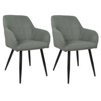 ESSZIMMERSTUHL SILA Grün 2er-Set, Cord Bezug - Grün, Textil (56/84/60cm)