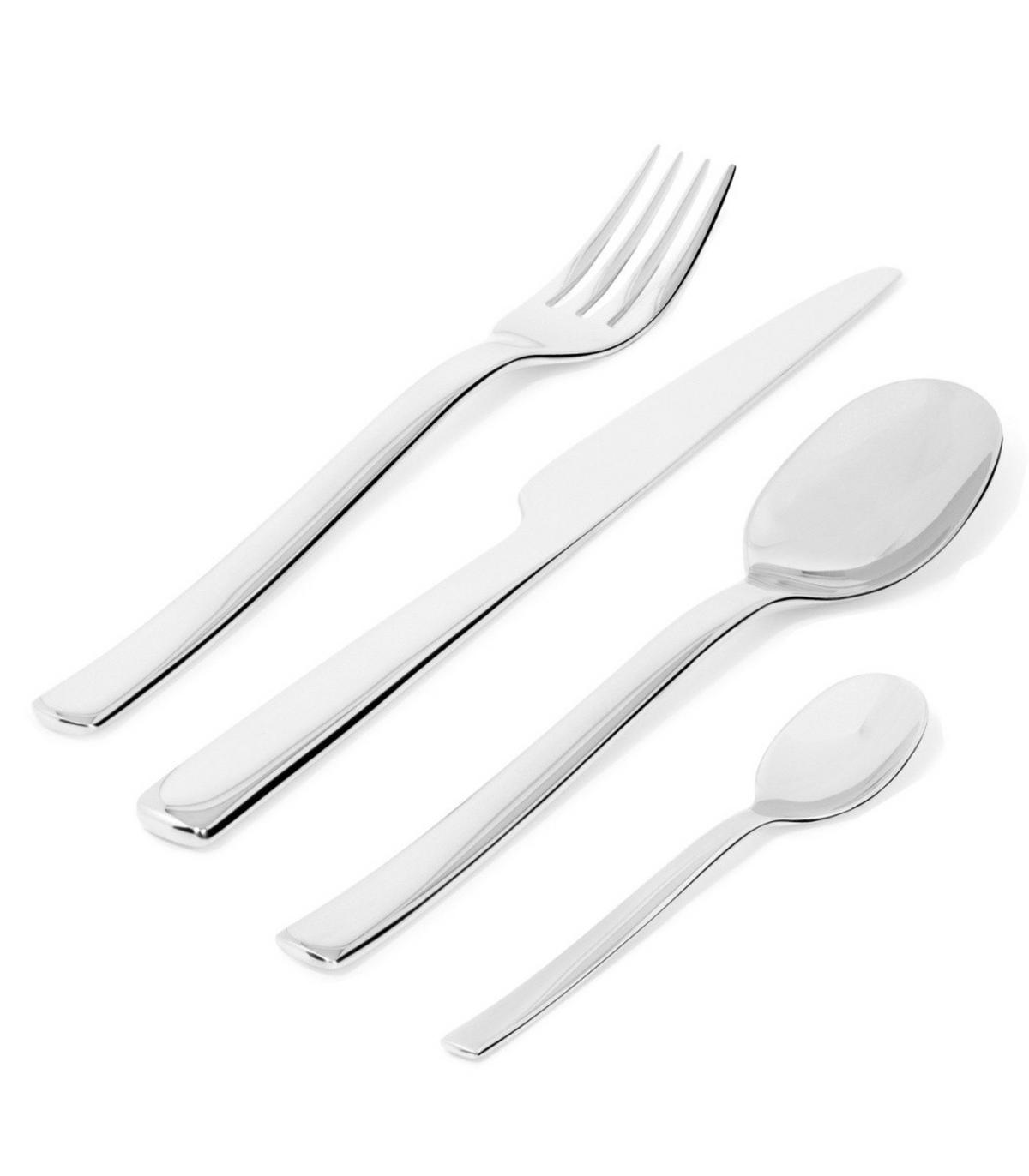 BESTECKSET Ovale - REB09S24 - 24-teilig - von Ronan & Erwan Bouroullec - Silberfarben, Metall - Alessi