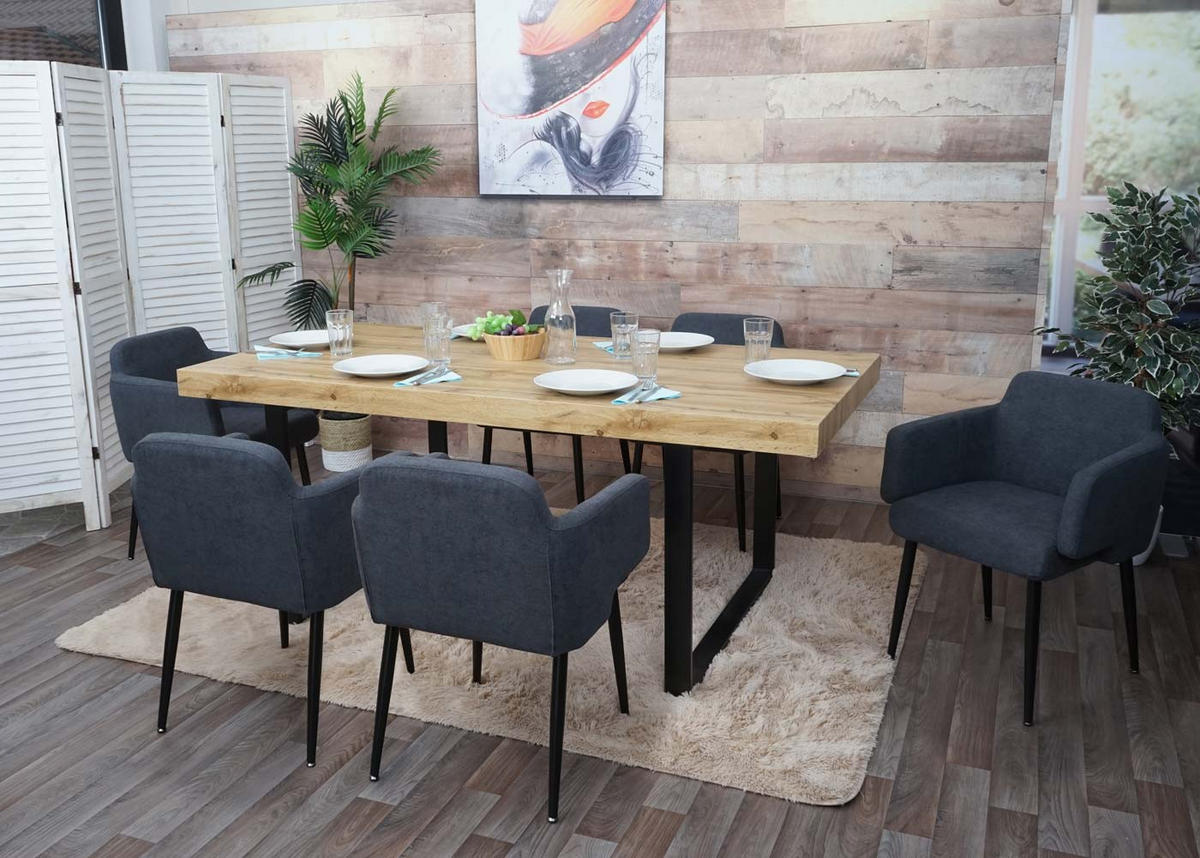 ESSZIMMERSTUHL Anthrazit - Anthrazit, Textil (57/77/56cm) - MCW