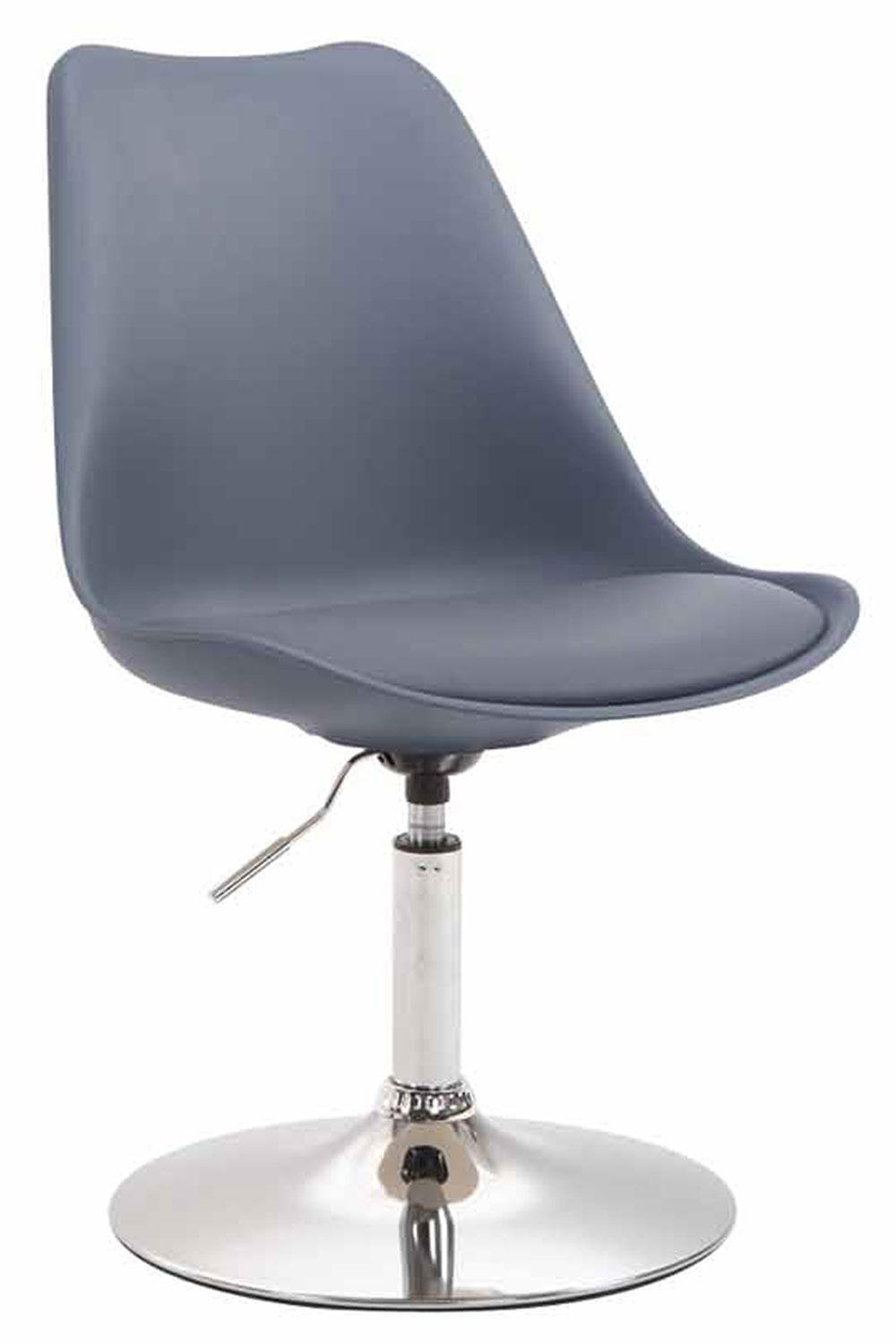 DREHSTUHL Kunststoff grau - Chromfarben/Grau, Kunststoff/Metall (48/76/57cm) - CLP