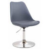 DREHSTUHL Kunststoff grau - Chromfarben/Grau, Kunststoff/Metall (48/76/57cm) - CLP