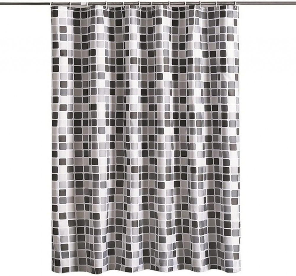 DUSCHVORHANG SET 150 x 200 cm wasserdicht schimmelresistent antibakteriell - Multicolor, Textil (200/150cm) - MCBOSON