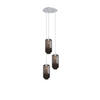 GALERIELEUCHTE Velo 3-flammig Rauch Ø 18cm - Anthrazit/Weiß, Glas (18/18/33cm) - s.luce
