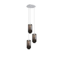 GALERIELEUCHTE Velo 3-flammig Rauch Ø 18cm - Anthrazit/Weiß, Glas (18/18/33cm) - s.luce
