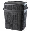 PAPIERKORB mit Schwingdeckel 5L, graphit - Graphitfarben, Kunststoff (19/14cm) - KADAX