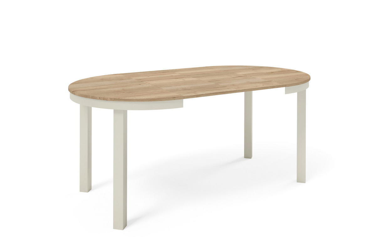 ESSTISCH BERNARDIN - Honigeiche/Kaschmir, Holzwerkstoff/Metall (100/100/76cm) - Meblini