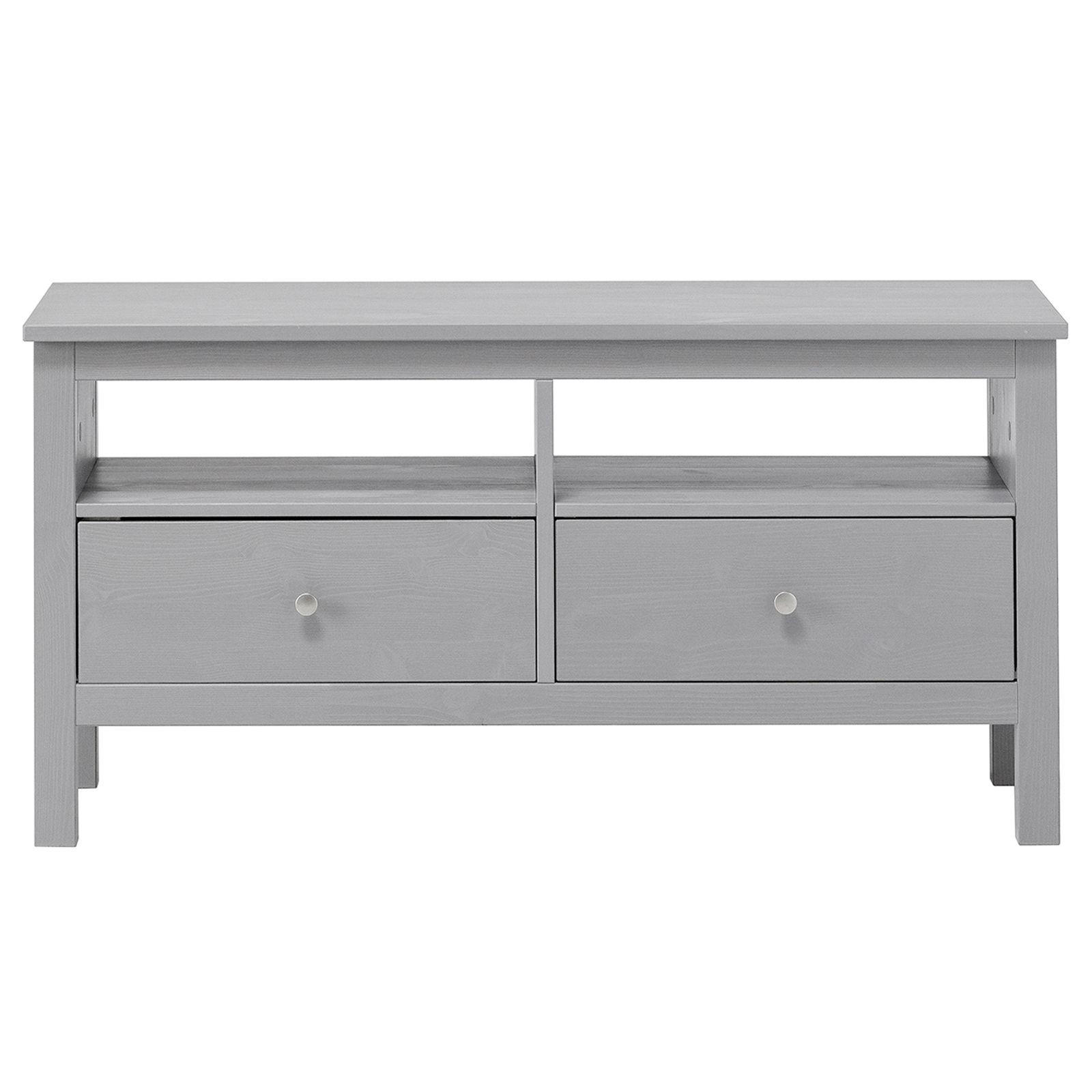 KOMMODE Massivholz 37/110/55 cm - Grau, Holz (110/55/37cm) - hagge home
