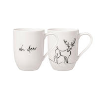 KAFFEEBECHER XMAS Statement weiß 280 ml 2er Set - Weiß, Keramik (0.28L) - Villeroy & Boch