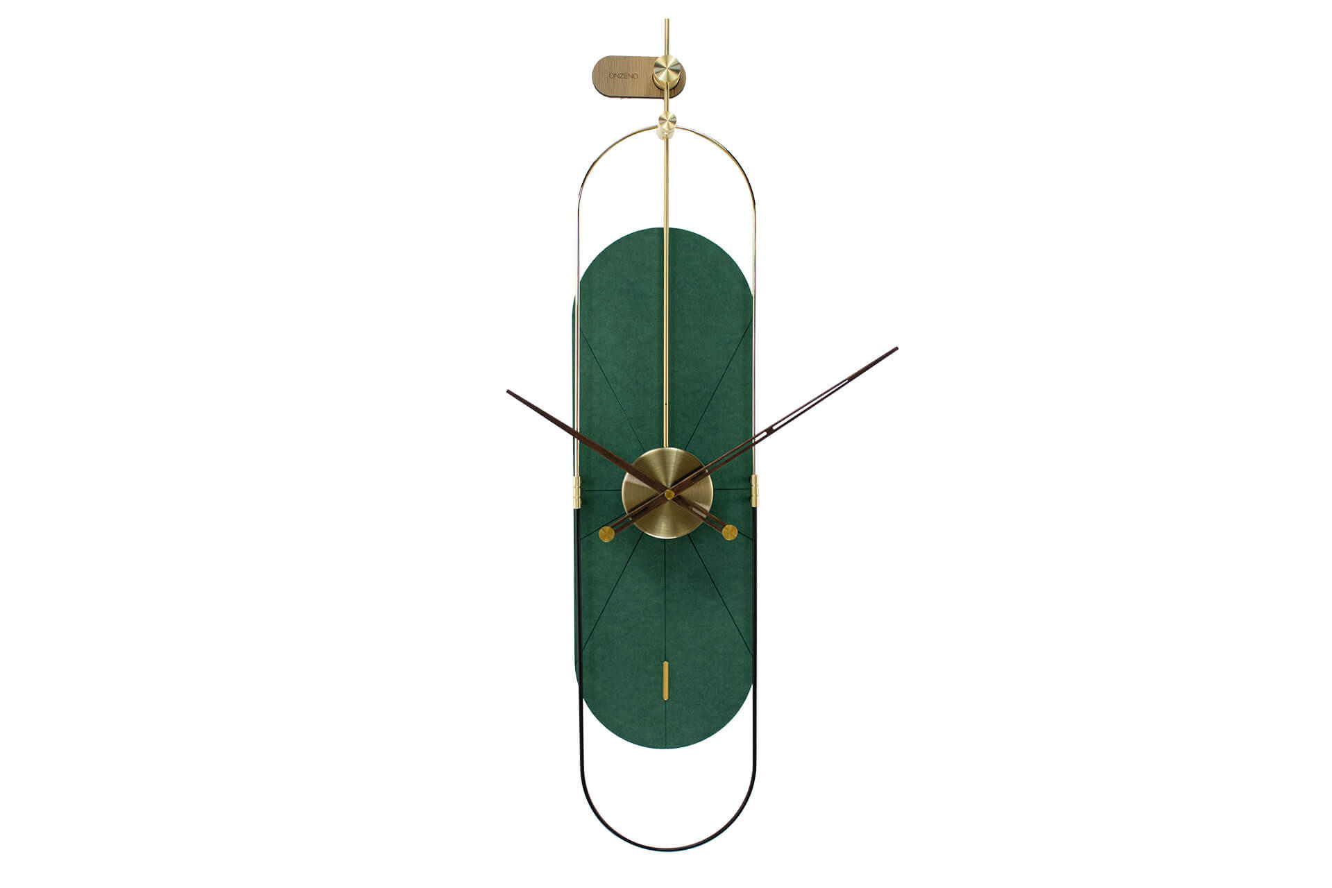 WANDUHR Design Grün 20/90 cm - Grün, Holzwerkstoff/Metall (2.71/90/2cm) - ONZENO