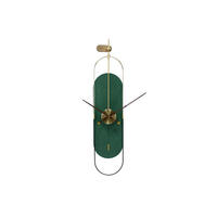 WANDUHR Design Grün 20/90 cm - Grün, Holzwerkstoff/Metall (2.71/90/2cm) - ONZENO