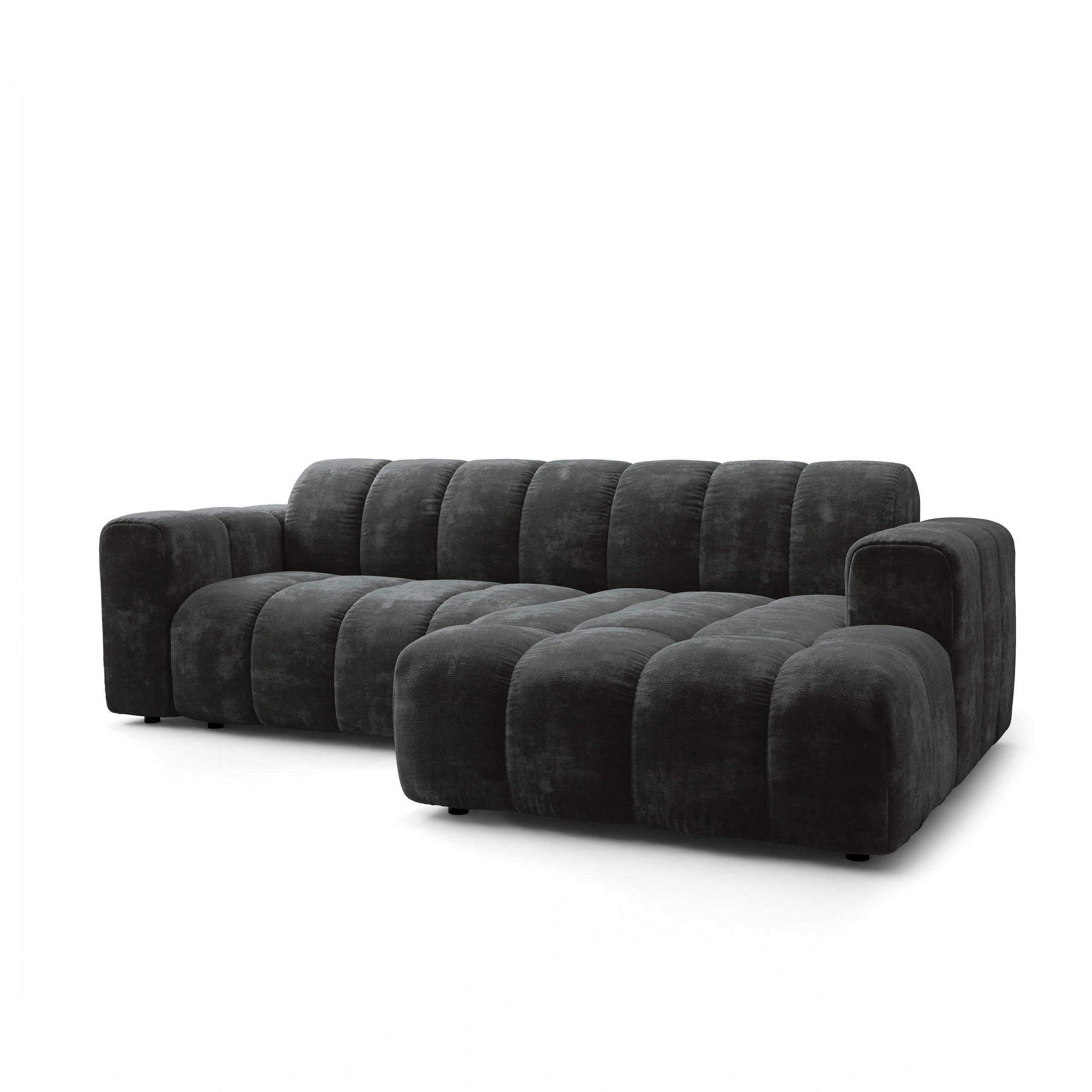 Masseno Ecksofa Schwarz 274x165 cm