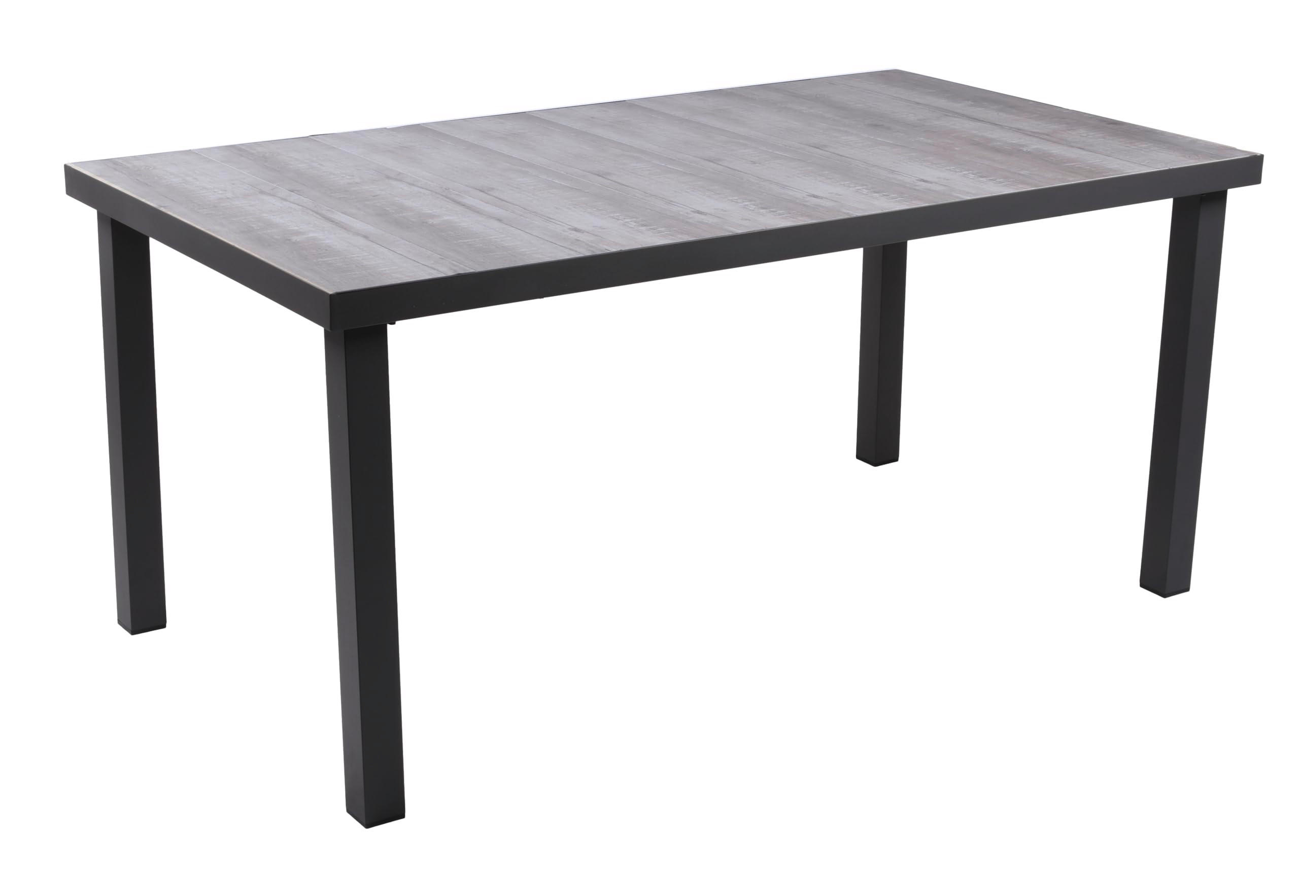 Deluke Gartentisch Dunkelgrau 90x75x162 cm