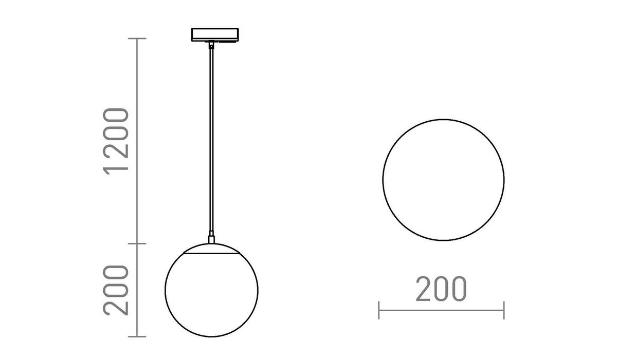 DECKENLEUCHTE LUNA 20 Opalglas 11 W - Chromfarben, Metall (30/30/20cm) - Rendl