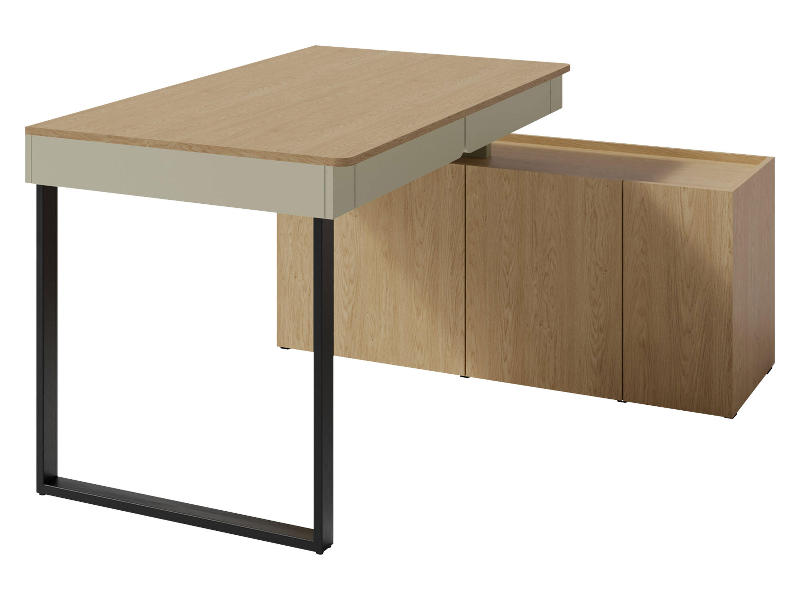 SCHREIBTISCH Luca LC10 - Schwarz/Grün, Holzwerkstoff (63/228/75cm) - MIRJAN24