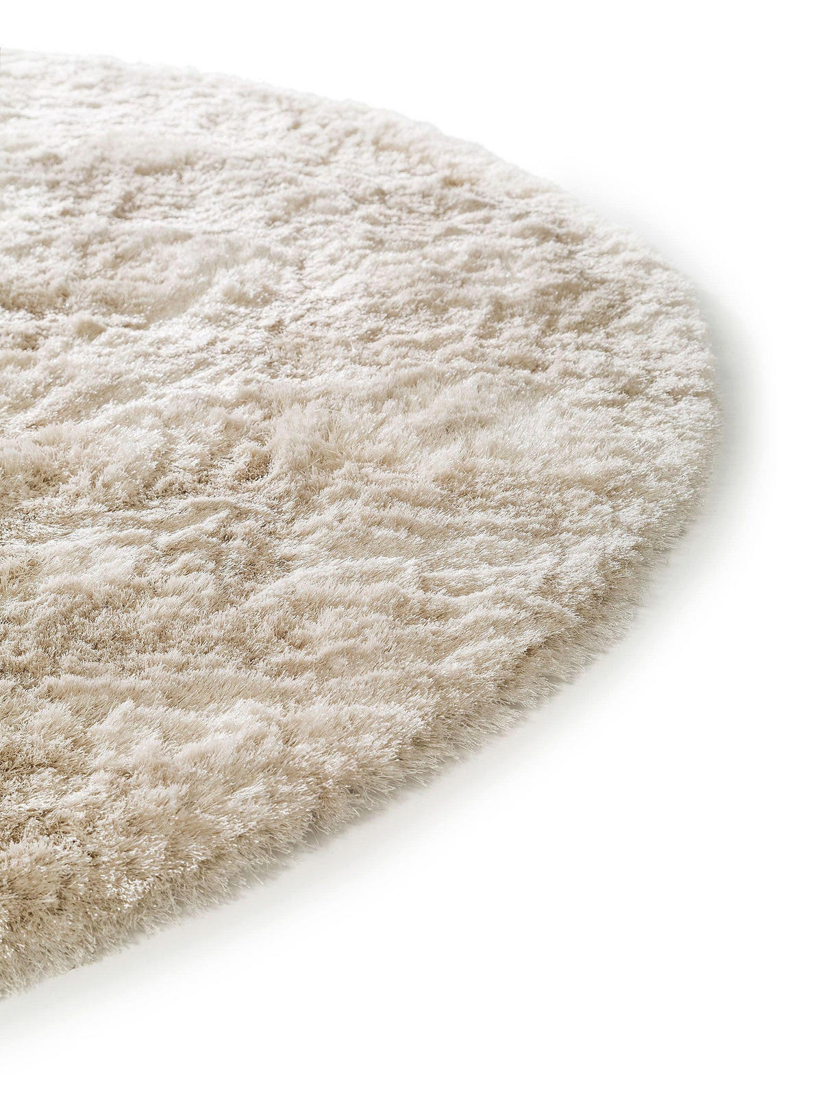 HOCHFLORTEPPICH Whisper Beige ø 80 cm rund - Beige, Textil (80/80cm) - benuta Nest