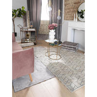 TEPPICH Daisy Grau 66x110 cm - Grau, Textil (66/110cm) - benuta