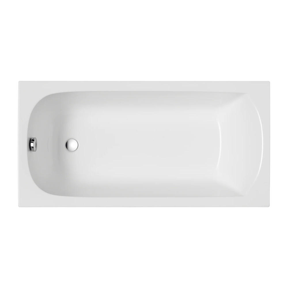BADEWANNE Rechteck CLASSIC 160/70 mit Styro Ablauf Füße - Weiß, Kunststoff (70/56/160cm) - bad land